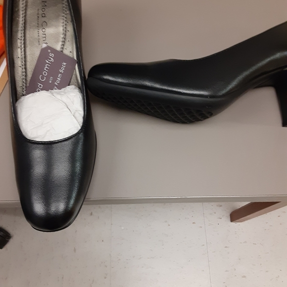 Mod comfy black Black block heel professional shoe - Picture 5 of 6